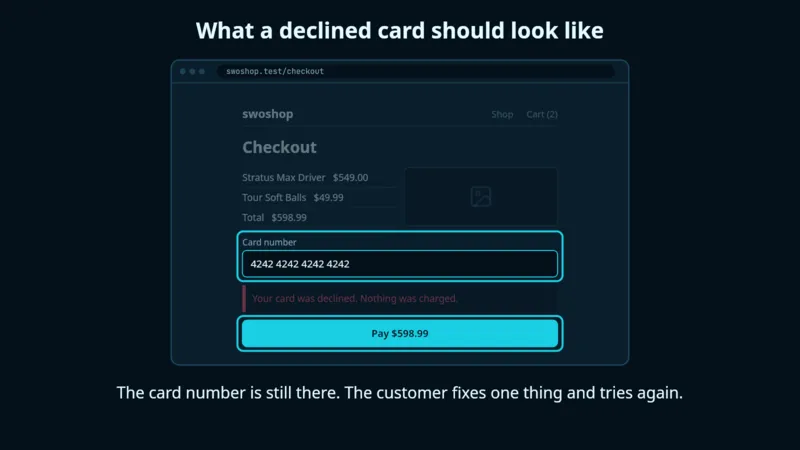 A mock-up of a checkout page